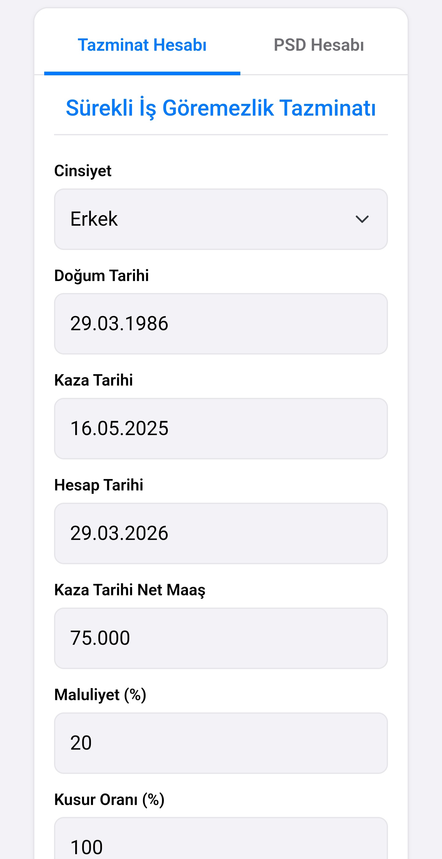 Aktuerya Hesaplama Parametreleri